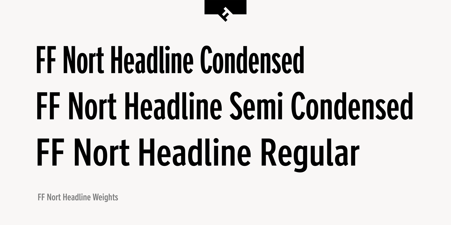Пример шрифта FF Nort Headline Semi Condensed